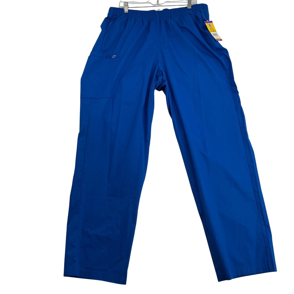 WonderWink WonderWork Scrub Pants Womens 2XL Tall Royal Blue 501T True-Plus Fit‎